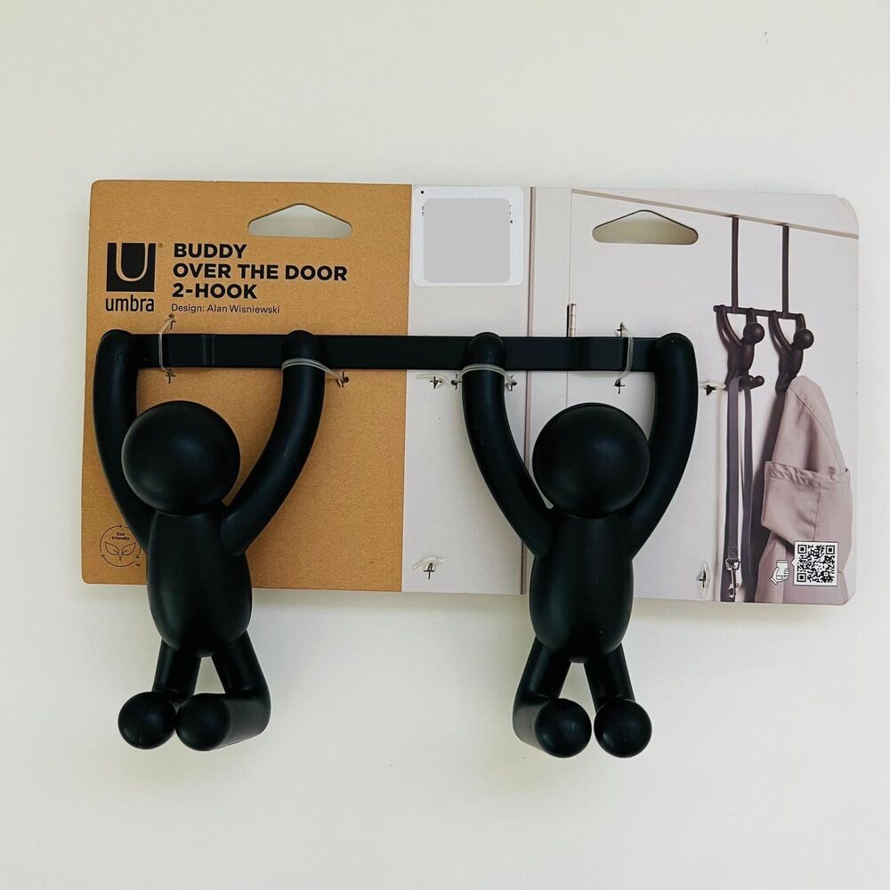 UMBRA Black Buddy Over The Door Wall 2-Hook
